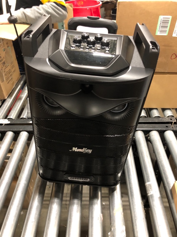 Photo 1 of Moukey Karaoke Machine, PA System Subwoofer, Portable Bluetooth Speaker------missing power cord