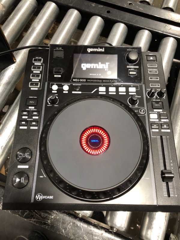 Photo 2 of Gemini Sound MDJ-900 Professional Audio DJ Media Player with 4.3" Inch Full Color Display Screen, 8" Inch Jog Wheel, and Programmable Hot Cues, MIDI Controller Mixer Turntable MDJ-900 Series