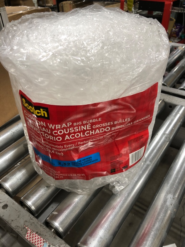 Photo 2 of Scotch Big Bubble Cushion Wrap, 12 in x 25 ft., 1 Roll/Pack (BB7912-25-ESF) 12 Inches x 25 Feet