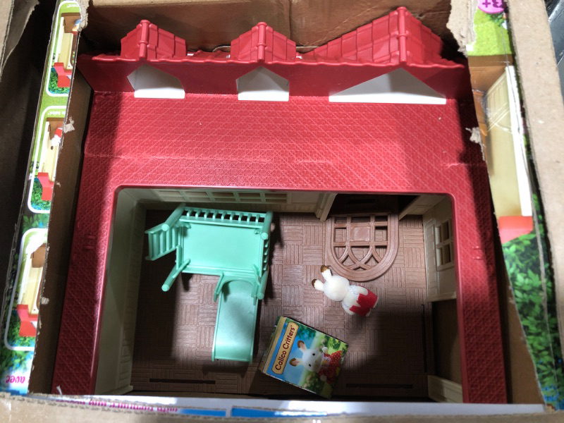 Photo 2 of Calico Critters Sweet Raspberry Home Dollhouse Playset with Figure & Furniture Included