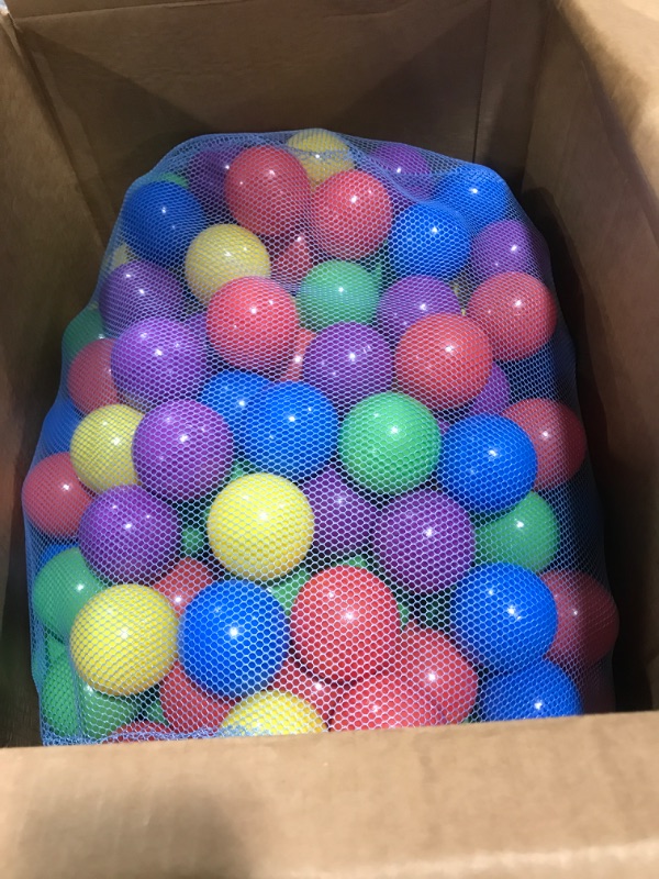 Photo 2 of 200 Ball Pit Balls for Kids – Plastic Ball Refill Pack for Kids | Phthalate and BPA Free Non-Toxic Plastic Ball Pack | Reusable Storage Bag with Zipper – Sunny Days Entertainment