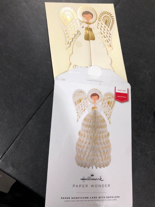 Photo 1 of Hallmark Paper Wonder Displayable Pop Up Honeycomb Christmas Card (Angel)