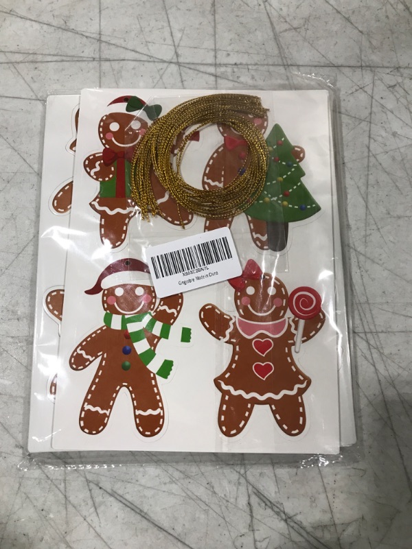 Photo 2 of 24 Pcs Gingerbread Christmas Ornaments Gingerbread Christmas Decor - Gingerbread House Decorations Kit Jbr