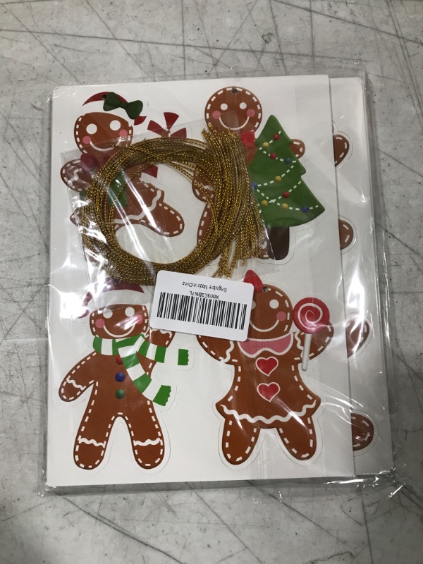 Photo 2 of 24 Pcs Gingerbread Christmas Ornaments Gingerbread Christmas Decor - Gingerbread House Decorations Kit Jbr