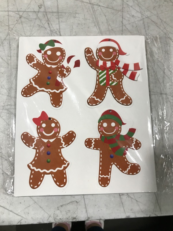 Photo 1 of 24 Pcs Gingerbread Christmas Ornaments Gingerbread Christmas Decor - Gingerbread House Decorations Kit Jbr