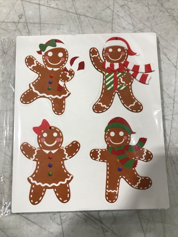 Photo 2 of 24 Pcs Gingerbread Christmas Ornaments Gingerbread Christmas Decor - Gingerbread House Decorations Kit Jbr