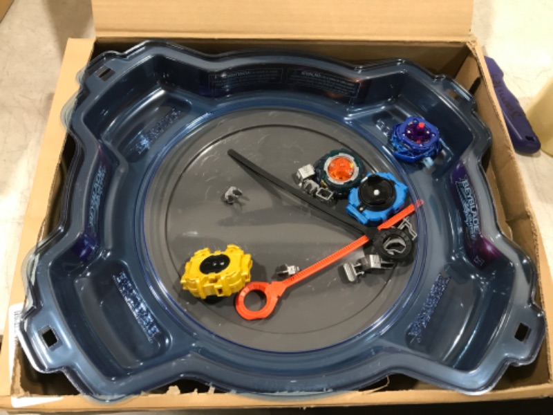 Photo 2 of BEYBLADE Burst Pro Series Evo Elite Champions Pro Set -- Complete Battle Game Set with Beystadium, 2 Battling Top Toys and 2 Launchers Frustration-Free Packaging