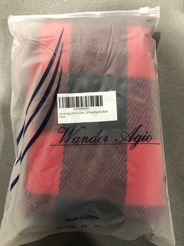 Photo 1 of  Wander Agio Women's Fashion Long Shawl Big Grid Winter Warm Lattice Large Scarf 
