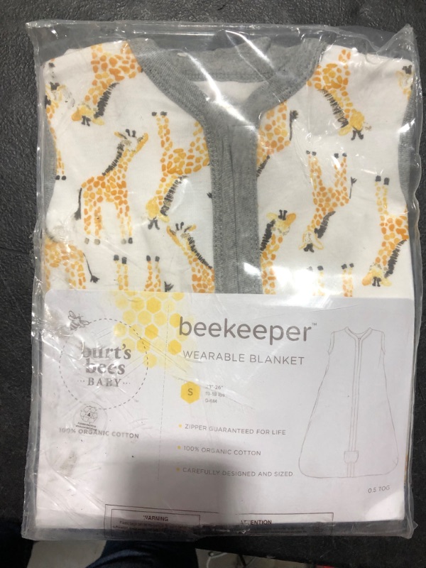 Photo 2 of Burt's Bees Baby Unisex-Baby Beekeeper Wearable Blanket, 100% Organic Cotton, Swaddle Transition Sleeping Bag Giraffes Small