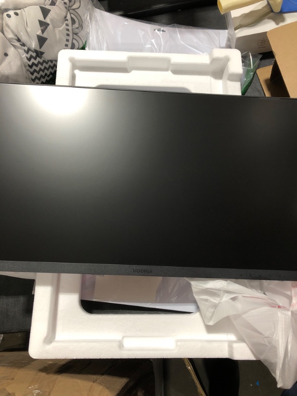 Photo 1 of KOORUI 24 Inch Computer Monitor Full HD 1920 x 1080p VA Display 75Hz 3000:1 Contrast Ratio with HDMI, VGA, Frameless, 75 x 75 mm VESA Mountable, Ergonomic Tilt, Black