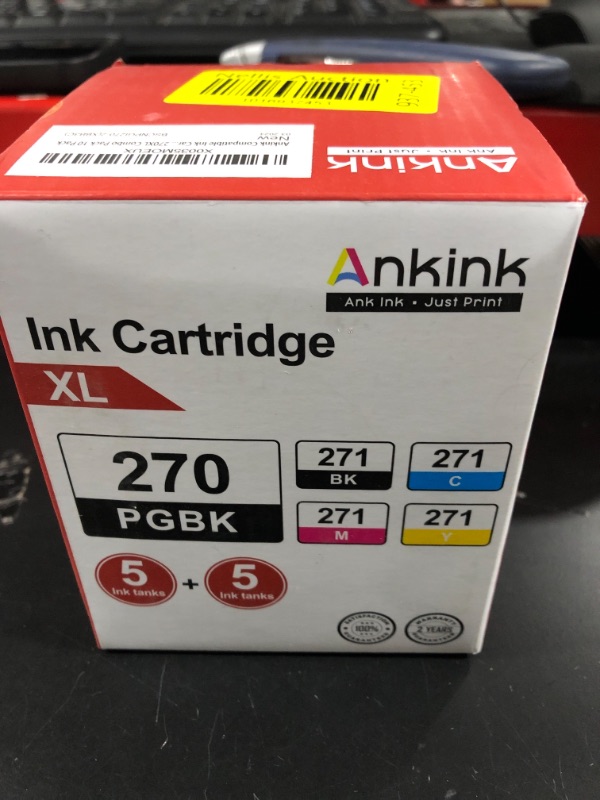 Photo 4 of Ankink Ink Cartridge Canon PGI 270XL CLI 271XL Black Color Combo 10 Pack 270 271 XL Pixma MG5720 MG6820 MG6821 MG7720 TS5020 TS6020 TS8020 TS9020 Printers(PGI270 PGBK CLI271 Black,Cyan,Magenta,Yellow)