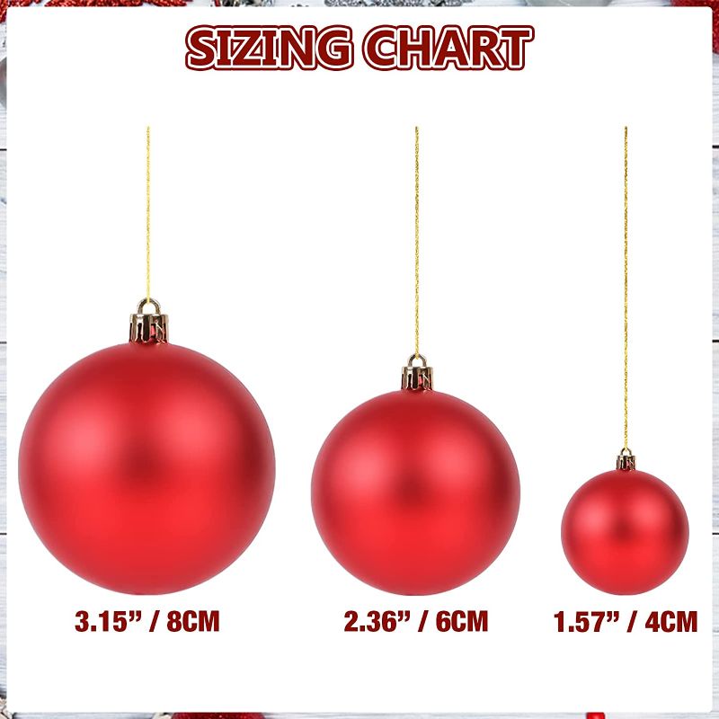 Photo 1 of 24Pcs Christmas Balls Ornaments Shatterproof Christmas Tree Decorations Hanging Ball for Xmas Tree Holiday Wreath Garland Decor Ornaments
