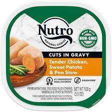 Photo 1 of 24 PACK Nutro Natural Choice Small Breed CUTS IN GRAVY TENDER CHIKEN SWEET POTATOE PEA STEW Adult Dog (24x3.5oz) *EXP 03/07/2023*