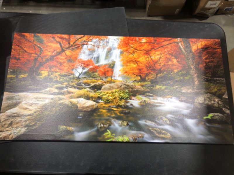 Photo 2 of 3D WATERFALL MAPLE WALL PAINTING ART DECOR