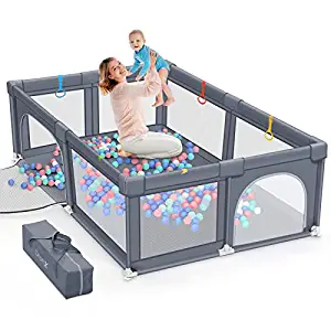 Photo 1 of Baby Playpen Portable Kids Safety Play Center Yard Home Indoor Fence Anti-Fall Play Pen, Playpens for Babies, Extra Large Playard, Anti-Fall Playpen
