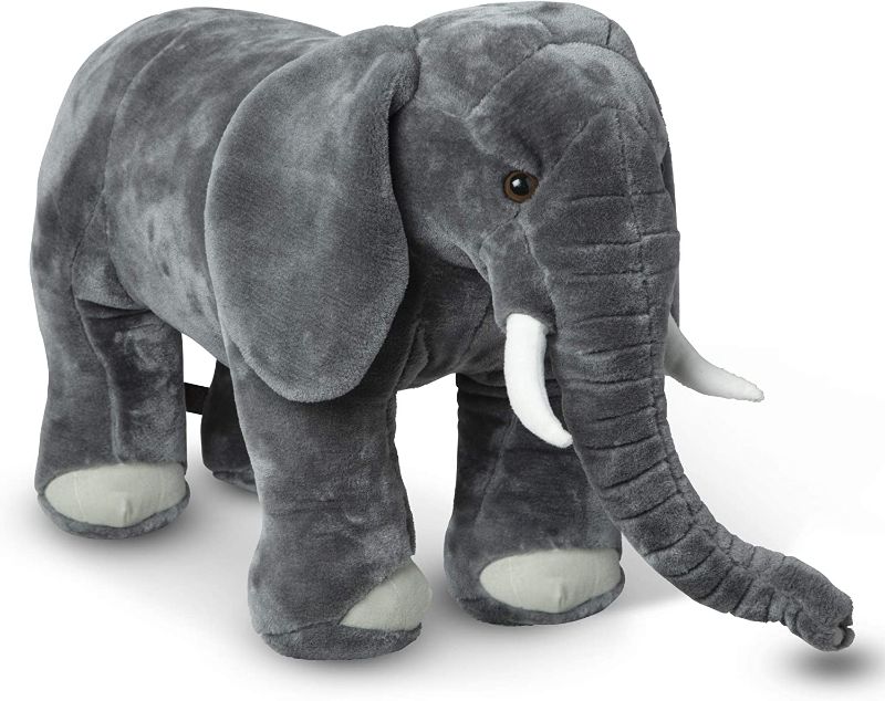 Photo 1 of Melissa & Doug Giant Elephant - Lifelike Stuffed Animal (over 3 feet long)
