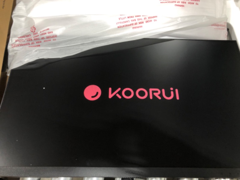 Photo 3 of KOORUI 24 Inch Computer Monitor Full HD 1920 x 1080p VA Display 75Hz 3000:1 Contrast Ratio with HDMI, VGA, Frameless, 75 x 75 mm VESA Mountable, Ergonomic Tilt, Black