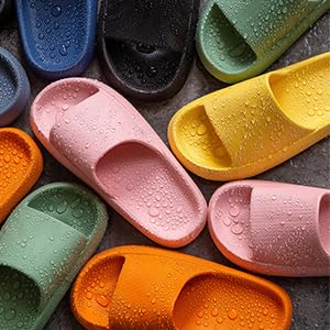 Photo 1 of [Size 7.5-8.5] Women's Men’s Cloud Slippers Quick Drying Extremely Comfy Cushioned Thick Sole Bathroom Shower Pool Gym Indoor Home Beach Non Slip Sandal [PINK]