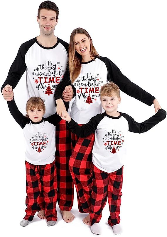 Photo 1 of [6-8T] Onancehim Matching Christmas Pajamas Set for Family, Printed Pjs for Women Men Kids Boys Girls Xmas Sleepwear Set for Couples 