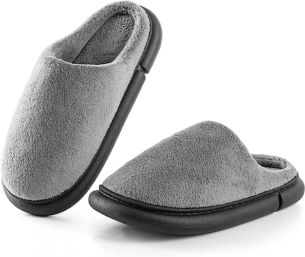 Photo 1 of [Size Mens 13-14]  Winter Slippers Memory Foam Indoor Slippers Soft Thick Sole House Shoes 