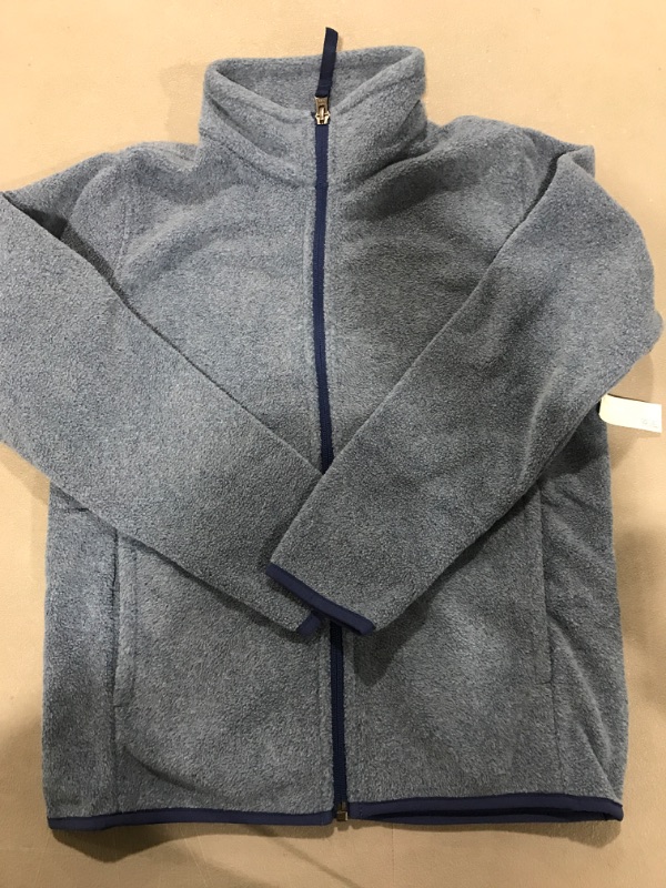 Photo 2 of [Size M] Amazon Essentials Boys and Toddlers' Polar Fleece Full-Zip Mock Jacket Polyester Blue Heather/Navy Medium