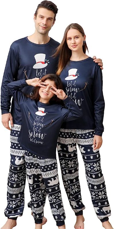 Photo 1 of [Size W-Small] Matching Christmas Pajamas for Family- Navy