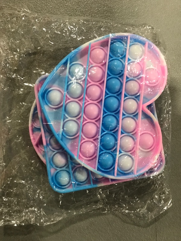 Photo 2 of 3 Pcs Pop Bubble Fidget Sensory Toy- Pink and Blue