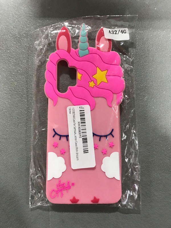 Photo 2 of  Samsung A32 4G Case,Galaxy A32 4G CASE(NOT FIT 5G) Cute 3D Cartoon Animal Kids Girls Women Cool Fun Soft Silicone Rubber Kawaii Unique Fashion Shockproof Protector Cover Pink Unicorn