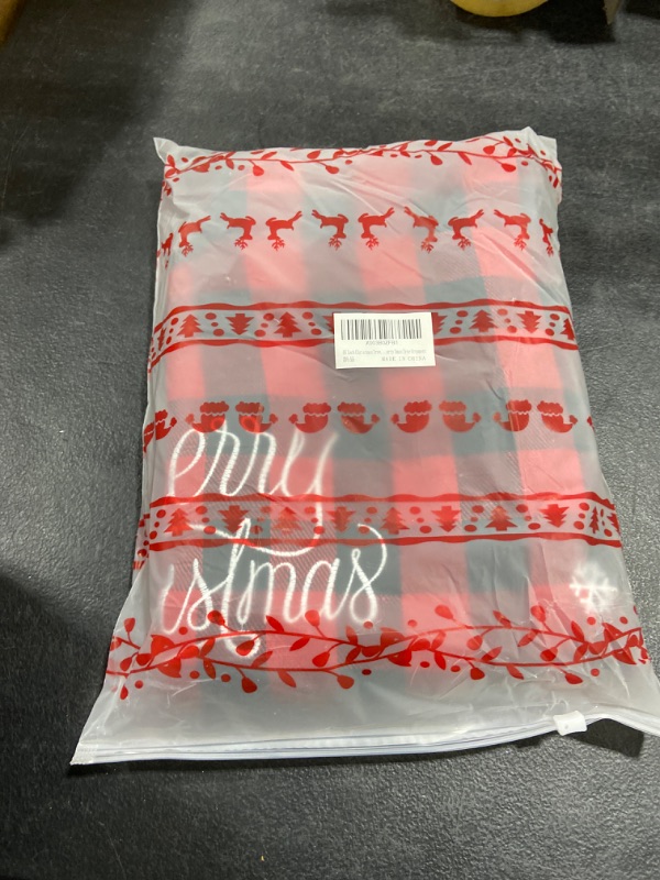 Photo 1 of 48 Inch Christmas Tree Skir Buffalo Plaid Tree Skirt Decorations for Holiday Party Xmas Tree Ornament Red 48 in