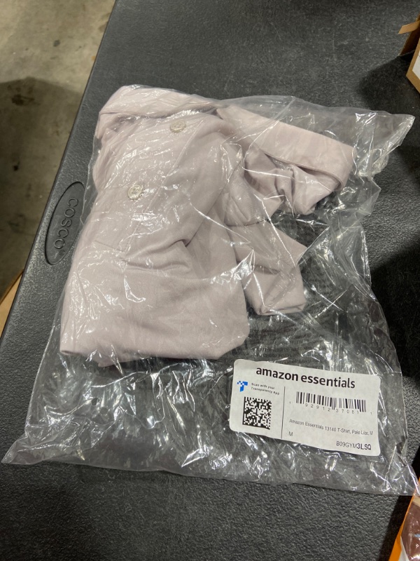 Photo 2 of Amazon Essentials Men's Slim-Fit Tech Stretch Polo Shirt Medium Pale Lilac