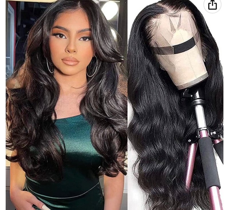 Photo 1 of Chinphon Lace Front Wigs Human Hair Body Wave 13x4 True Length Transparent Lace Frontal Wig Pre Plucked with Baby Hair 150% Density Brazilian Human Hair Wigs for Black Women (Natural Black, 24 Inch)