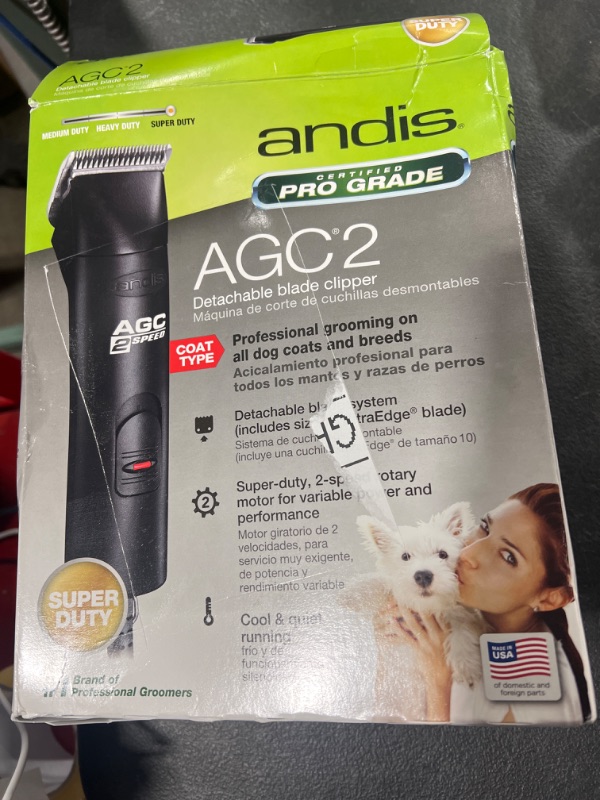 Photo 4 of Andis 22340 ProClip 2-Speed Detachable Clipper Blade – Runs in Cool & Quiet Manner, Design with Two-Speed Rotary Motor & Shatter-Proof Housing - Perfect for All Coats & Breeds - 120 Volts, Black