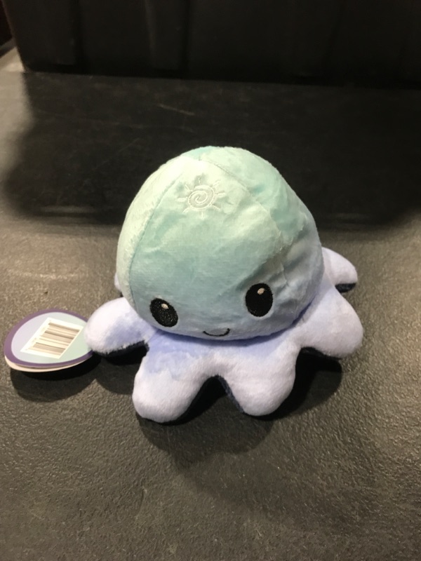 Photo 2 of TeeTurtle | The Original Reversible Octopus Plushie | Patented Design | Sunset + Ocean | Happy + Angry | Show your mood without saying a word!
