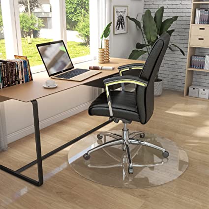 Photo 1 of Natsukage Office Chair Mat Carpet Chair Mats Desk Chair Mat for Carpet or Hardwood Floor Computer Chair Mat Floor Protector(Transparent)
