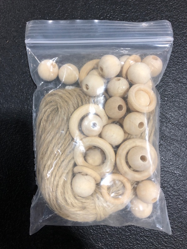 Photo 2 of 30Pcs Original Wood Rings for Macrame Rings Natural Wood Beads for Craft Unfinished Smooth Wooden Rings Circles 30mm, 20mm, 16mm for DIY Wood Craft Hanging Ornament Jewelry Making