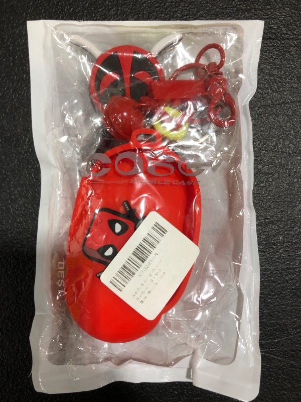 Photo 1 of DEADPOOL AIRPODS CASE & KEYCHAIN. RED. 
