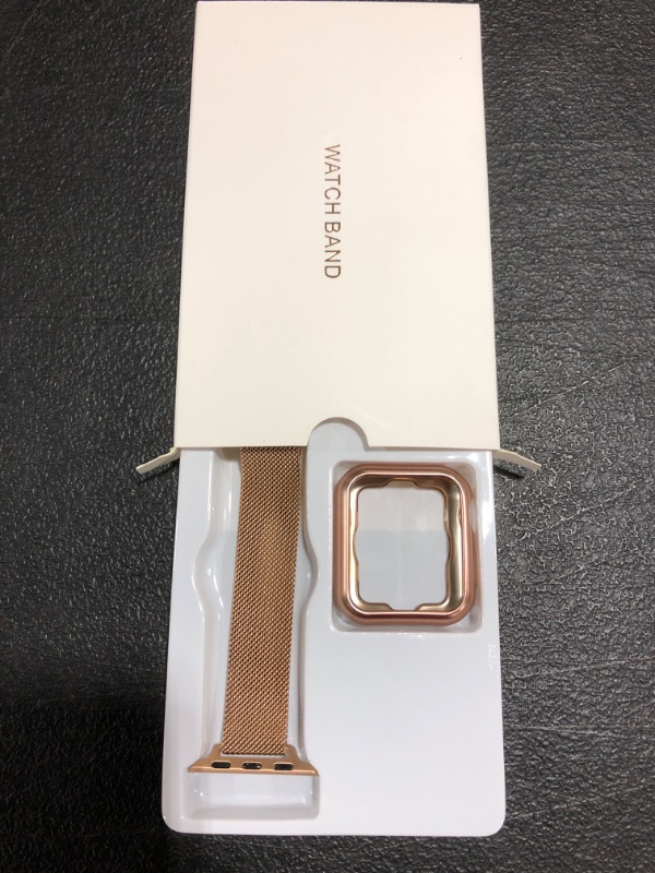Photo 2 of ZXCASD Slim Watch Band Compatible with iWatch Band 38mm 40mm 41mm 42mm 44mm 45mm 49mm for Women Girls, Stainless Steel Mesh Strap Replacement for iWatch SE Ultra iwatch Series 8/7/6/5/4/3/2/1(Rose Gold) Rose Gold 42mm 44mm 45mm 49mm