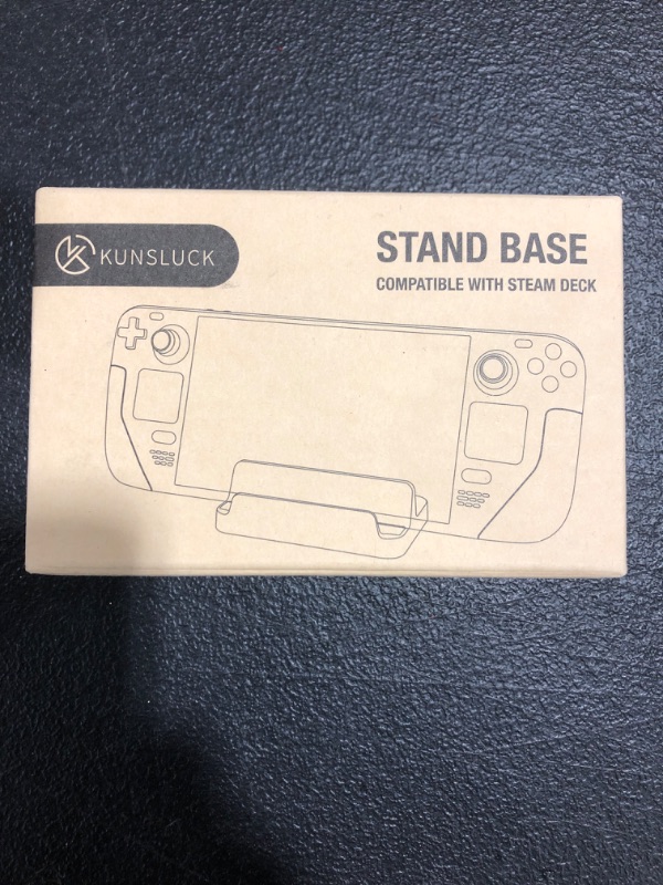 Photo 2 of KUNSLUCK Stand Base for Valve Steam Deck 2021, Steam Deck Dock with Anti-Slip Silicone Pad (Black)