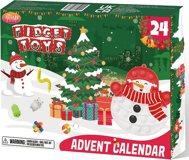 Photo 1 of Advent Calendar 2022 Fidget Toys Bulk Sensory Pop Toys Christmas Countdown Gift 24 Days of Suprise for Kids Boys Girls Toddler Teens
