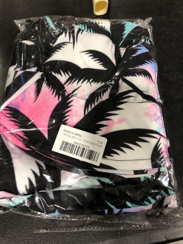 Photo 1 of 3D Print Bucket Cap and Swim Shorts Set, Summer Outdoor Travel Bucket Sun Hat and Quick Trunks Suit for Man. 15 3X-Large