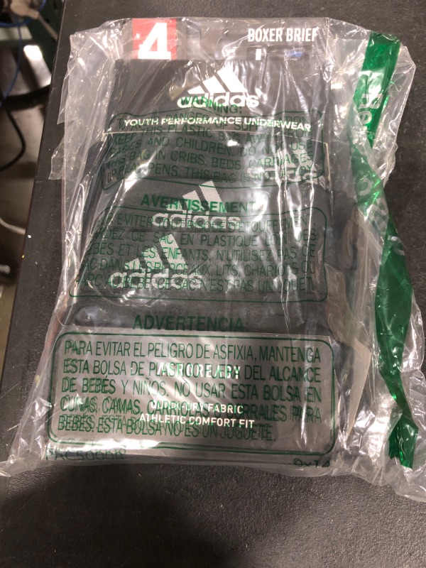 Photo 1 of Adidas Kids Performance Boxer Briefs Underwear 4-Pack (Big Kids) SIZE YOUTH L