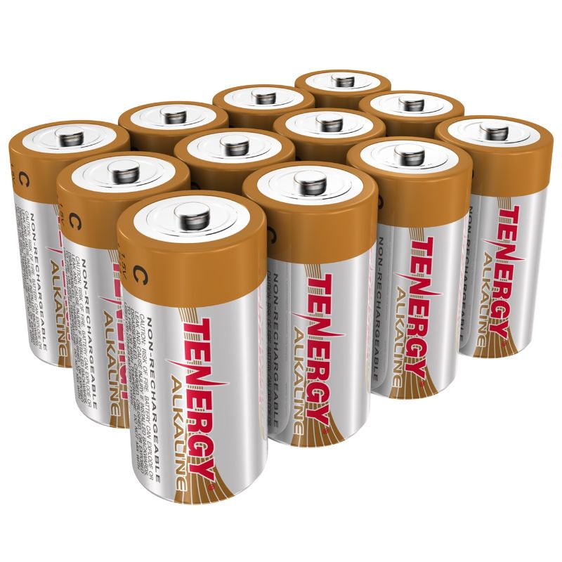 Photo 1 of 1 Box: 12pcs Tenergy C Size (LR14) Alkaline Batteries
