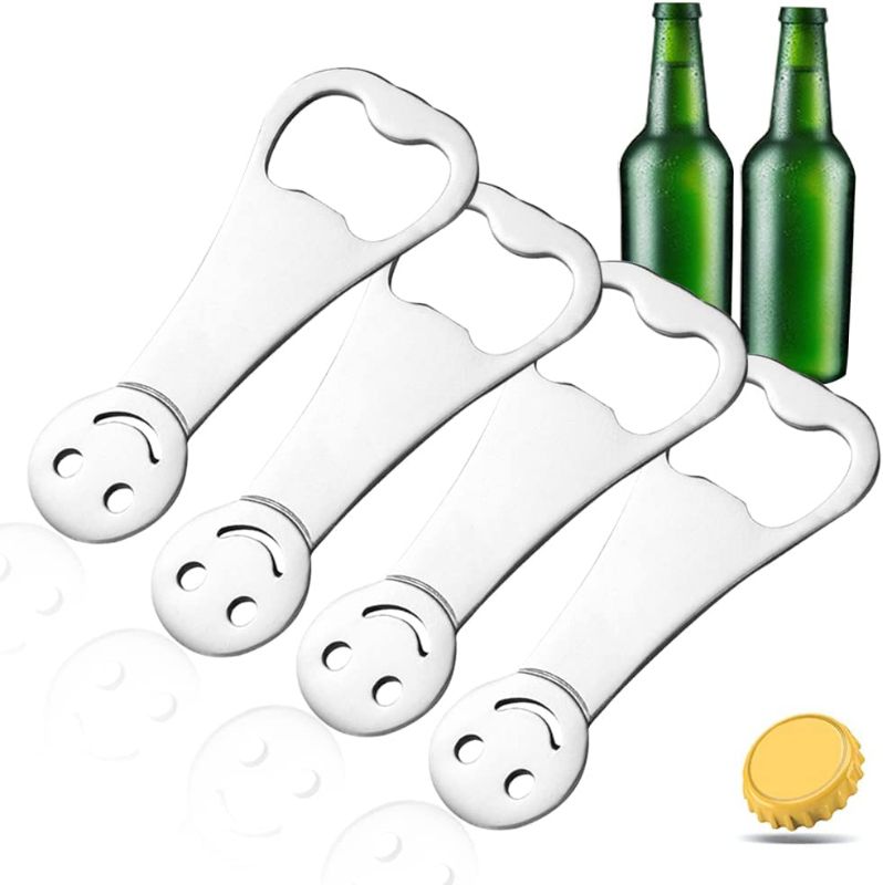 Photo 1 of 2Packs of 4 Portable Stainless Steel Bottle Opener, Cute Cartoon Beer Opener,Sturdy Cap Opener, Bar Kitchen Tool Gift 