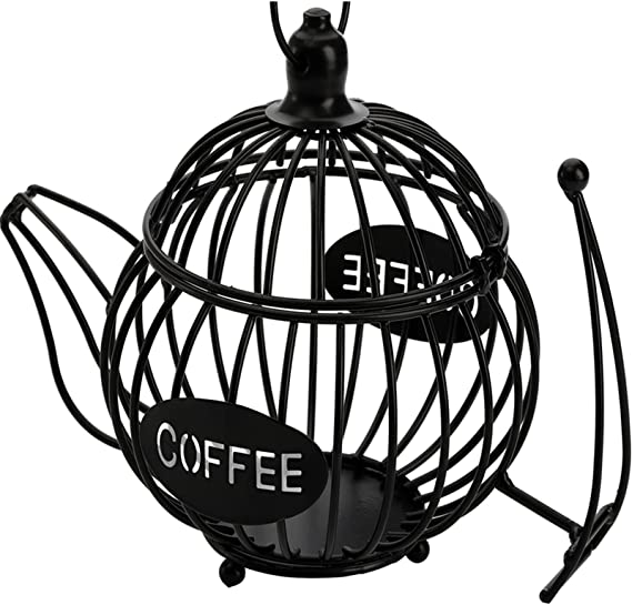 Photo 1 of ZEAYEA Coffee Pod Holder, Coffee Capsule Organizer Basket for Counter, Iron Espresso Pod Storage Holder, K Cup Holder for Home Kitchen Office and Coffee Bar
