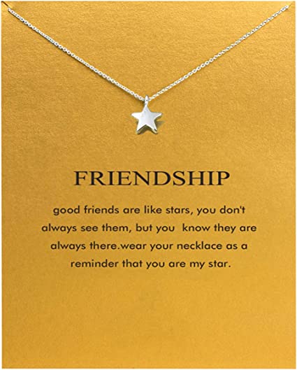 Photo 1 of Baydurcan Friendship Anchor Compass Necklace Good Luck Elephant Pendant Chain Necklace with Message Card Gift Card 