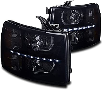 Photo 1 of ZMAUTOPARTS For Chevy Silverado / 2500 HD / 3500 HD DRL LED Headlights Lamps Black/Smoke
