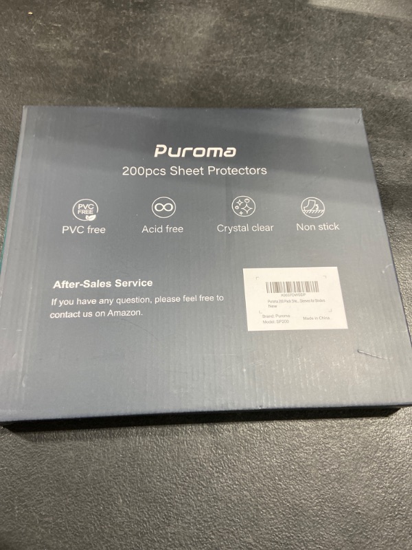 Photo 2 of Puroma 200 Pack Sheet Protectors, 11 Hole Clear Heavy Duty Page Protectors, Fits Standard 8.5 x 11 inch, Top Loading Paper Protector, Plastic Sleeves for Binders