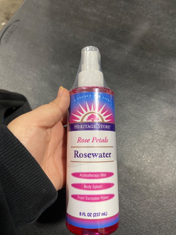 Photo 1 of HERITAGE STORE Rosewater Spray | Hydrating Mist for Skin & Hair | No Dyes or Alcohol | Vegan | 8 oz | 60 Day Money Back Guarantee 8 Fl Oz (Pack of 1)