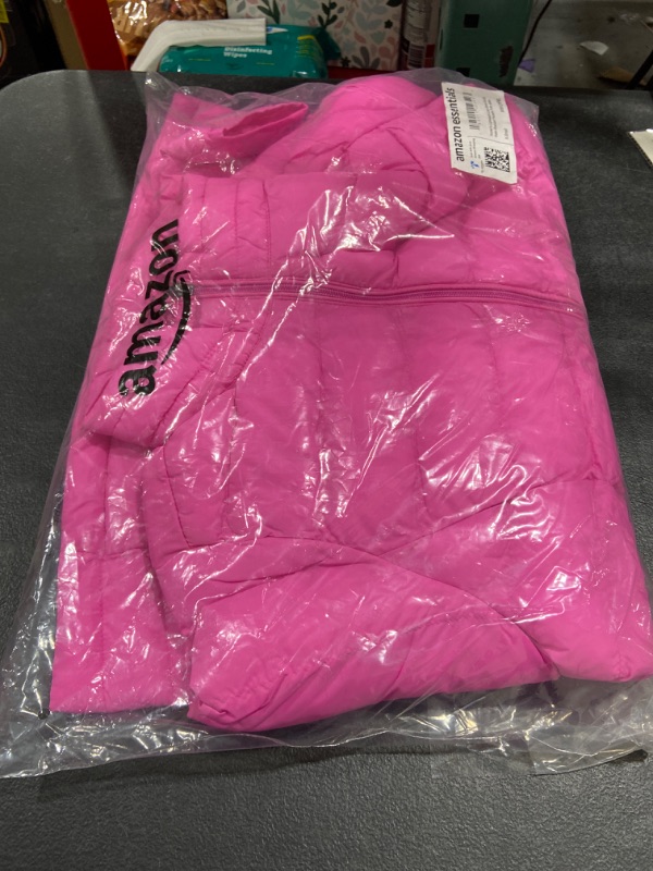 Photo 1 of Amazon Essentials Women's Lightweight Long-Sleeve Water-Resistant Puffer Jacket (Available in Plus Size) X-Small Neon Pink
