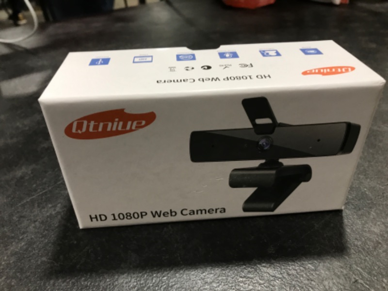 Photo 1 of Qtniue Webcam with Microphone and Privacy Cover, FHD Webcam 1080p, Desktop or Laptop and Smart TV USB Camera for Video Calling, Stereo Streaming and Online Classes 30FPS